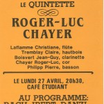 Affiche quintette Chayer 1988